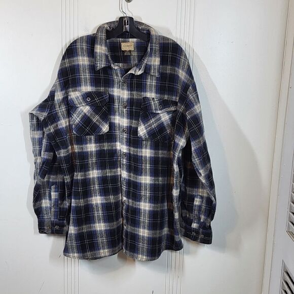 Plus Size Schmidt Work Wear Flannel Button Down Shirt - Picture 1 of 3